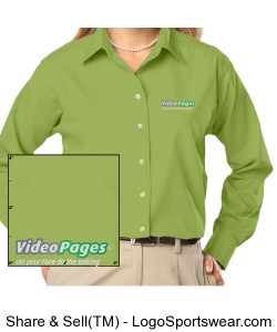 Ladies Green Long Sleeve (1) Logo - Logo on Left Chest Area. Design Zoom